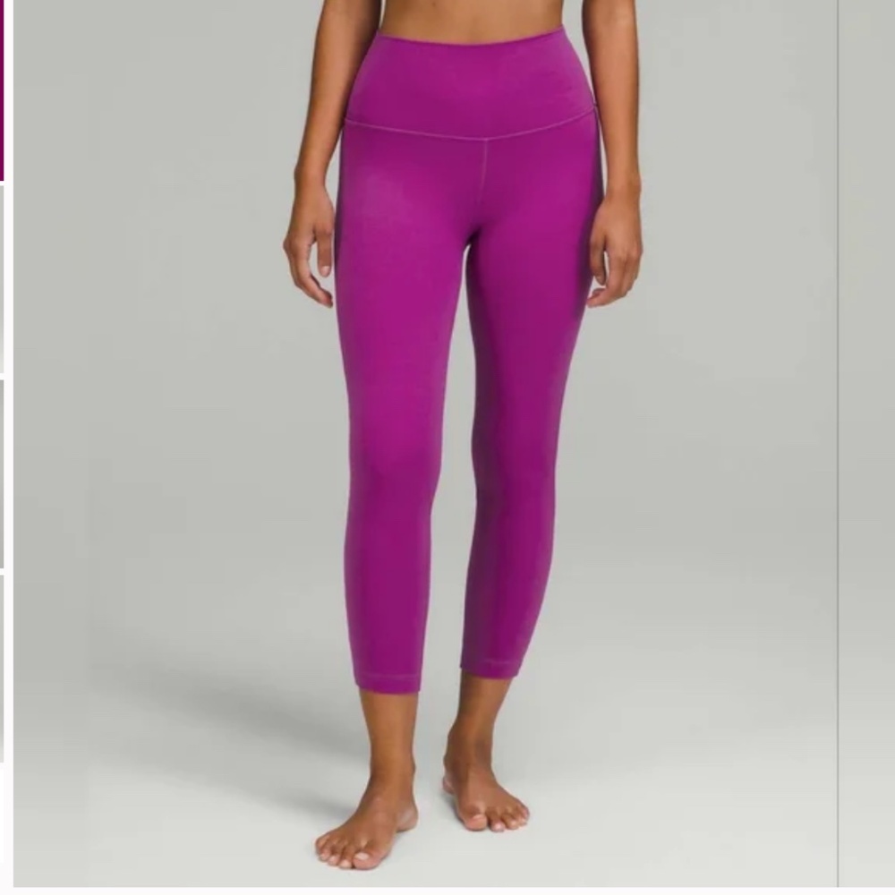 Lululemon Align High-Rise Crop 23” *Double Lined – Vivid Plum Size 4 – Rare
